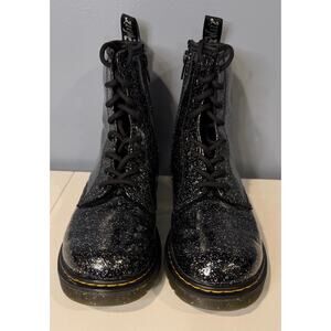EUC Dr. Martens 1460 Kids Black Glitter Boots - Size 5